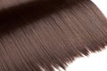 Closeup on luxurious glossy brown hair