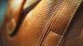 The closeup of a luxurious leather handbag its supple and highquality material actually made from labgrown cells