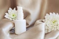 Closeup of luxury beauty moisturizing cosmetics. Body care concept Royalty Free Stock Photo