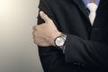 Luxury men wristwatch Royalty Free Stock Photo