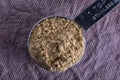 Closeup of maca root powder superfood