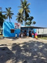 Closeup of Machohalli UPHC Primary or Government Primary Health Centre building in a nature background