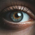 Closeup macro of beautiful female eye, generative ai Royalty Free Stock Photo