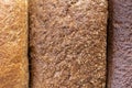 closeup macro detail of blank brown bread texture background Royalty Free Stock Photo