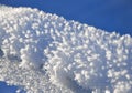 Closeup or macro of ice crystals in snow Royalty Free Stock Photo