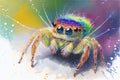 Closeup macro Jumping Spider