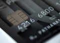 Closeup macro shot with credit card Background Royalty Free Stock Photo