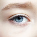 Closeup macro shot of human teenager female eye Royalty Free Stock Photo
