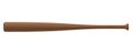 Closeup of mahogany wood baseball bat isolated on white background Royalty Free Stock Photo