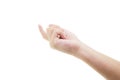 Closeup of male hand finger pointing. Royalty Free Stock Photo