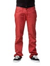 Closeup of man in jeans red pants isolated on white Royalty Free Stock Photo