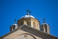 Closeup of the Manasija orthodox monastery in Despotovac, Serbia