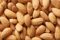 Closeup of many almand nuts