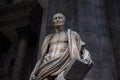 Closeup marble sculpture in Milan Cathedral (Duomo di Milano)