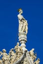 Marble statues on top of the Basilica and Cathedral of San Marco in Venice, Italy