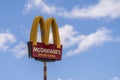 Closeup of McDonalds Drive-thru sign in Tonopah, NV, USA Royalty Free Stock Photo
