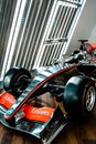 Closeup of the McLaren MP4-22 racing car at the Mercedes Benz World