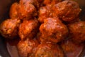 Closeup Meatballs Tomato Sauce