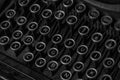 Closeup of the mechanical keys on an old typewriter Royalty Free Stock Photo