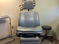 Closeup of a Medical Examination and Treatment Chair in a doctors office Royalty Free Stock Photo