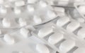 Closeup of medication blister packs with a shallow depth of field Royalty Free Stock Photo