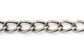 Closeup of a metal chain link segment Royalty Free Stock Photo