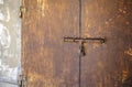 Old metal door grunge texture Royalty Free Stock Photo