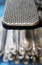 Closeup of metal pattern texture Royalty Free Stock Photo