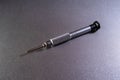 Closeup of metal precision screwdriver
