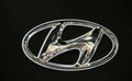 Hyundai sign at auto show