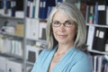 Closeup Of Middle Aged Businesswoman Smiling