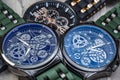 Luxury man watch detail, chronograph close up Royalty Free Stock Photo