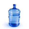 Closeup on mineral water bottles in blue raw Royalty Free Stock Photo