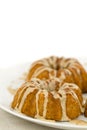 Closeup of Mini Bundt Cakes on Plate Royalty Free Stock Photo