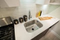 Closeup of a modern kitchen interior