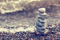 Closeup of mongolian cairns Royalty Free Stock Photo