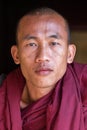 Closeup of a monk in Myanmar
