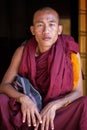 Closeup of a monk in Myanmar