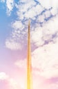 Closeup of the Monument to the Conquerors of Space in Moscow, Ru Royalty Free Stock Photo