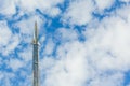 Closeup of the Monument to the Conquerors of Space in Moscow, Ru Royalty Free Stock Photo