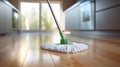 Closeup of mop for cleaning. Generative AI Royalty Free Stock Photo