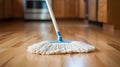 Closeup of mop for cleaning. Generative AI Royalty Free Stock Photo