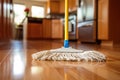 Closeup of mop for cleaning. Generative AI Royalty Free Stock Photo