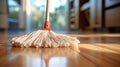 Closeup of mop for cleaning. Generative AI Royalty Free Stock Photo