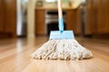 Closeup of mop for cleaning. Generative AI Royalty Free Stock Photo