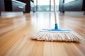 Closeup of mop for cleaning. Generative AI Royalty Free Stock Photo