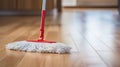 Closeup of mop for cleaning. Generative AI Royalty Free Stock Photo