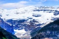 Closeup of Mount Victoria Glacier at Lake Louise Alberta Canada