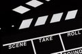 Movie clacket shot on a black background Royalty Free Stock Photo
