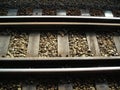 Closeup MRT Train Tracks Royalty Free Stock Photo